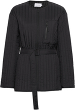 Lw Vertical Quilted Jacket Quiltet Jakke Black Calvin Klein