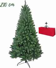 Albero di Natale verde 210 cm con 1278 rami e base in metallo