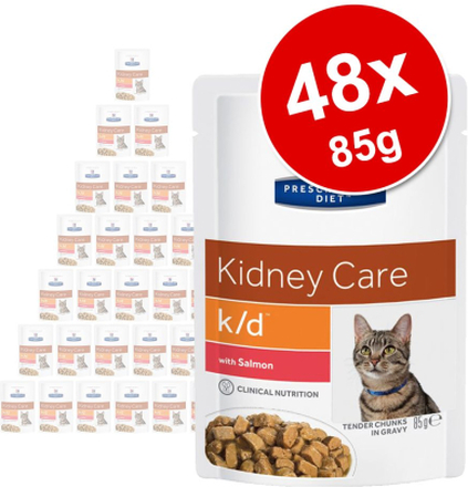 Sparpaket Hill´s Prescription Diet 48 x 85 g - k/d Kidney Care mit Lachs