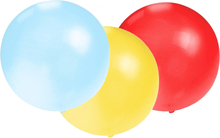 Bellatio Decorations 24x groot formaat ballonnen rood/blauw/geel met diameter 60 cm