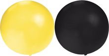 Bellatio Decorations 10x groot formaat ballonnen zwart en geel met diameter 60 cm