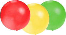 Bellatio Decorations 24x groot formaat ballonnen rood/groen/geel met diameter 60 cm