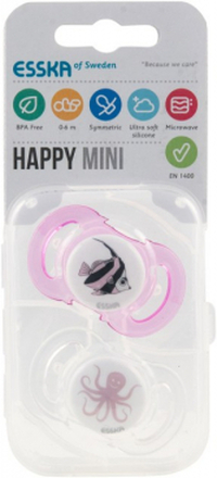 Esska Napp Happy Mini silikon Blandade färger 0-6 mån