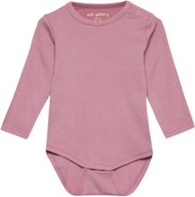Sggalileo Rib Ls Body Bodies Long-sleeved Pink Soft Gallery