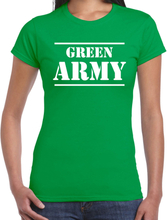 Green army/Groene leger supporter/fan t-shirt groen voor dames - Milieu shirt