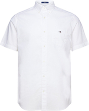"Reg Cotton Linen Ss Shirt Tops Shirts Short-sleeved White GANT"