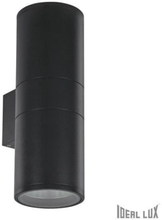 Ideal lux designer ytterväggslampa Gun Black Aluminium 092317