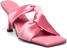 Jet Set, 1814 Draped Satin High Hee Sandal Med Hæl Pink STINE GOYA