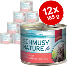 Schmusy Nature Fisch 12 x 185 g - Roter Barsch Pur