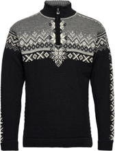140Th Anniversary Masc Sweater Knitwear Half Zip Pullover Svart Dale Of Norway*Betinget Tilbud