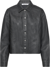 Faux Leather Relaxed Shirt Læderjakke Skindjakke Black Calvin Klein Jeans