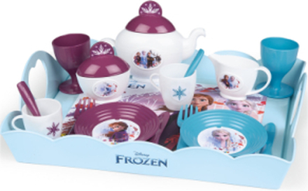 Frozen Xl Tea Time Tray Toys Toy Kitchen & Accessories Coffee & Tee Sets Multi/mønstret Smoby*Betinget Tilbud