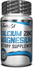 Calcium Zinc Magnesium, 100 tabletter, BioTech USA