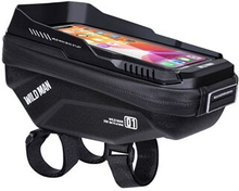 WILD MAN Bike Bicycle Phone Mount Bag 1L Waterproof Front Frame Top Tube Handlebar Bag with Touch Sc