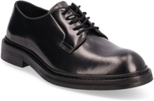 Slhcarter Leather Blucher Shoe B Shoes Business Laced Shoes Svart Selected Homme*Betinget Tilbud