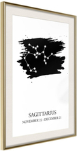 Inramad Poster / Tavla - Zodiac: Sagittarius I