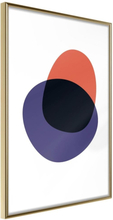 Inramad Poster / Tavla - White, Orange, Violet and Black