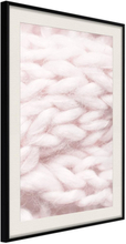 Inramad Poster / Tavla - Pale Pink Knit