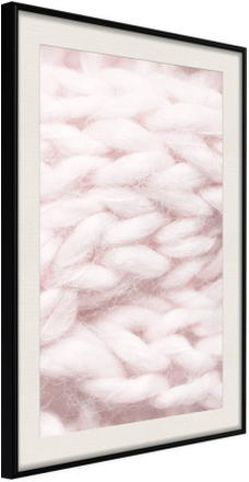 Inramad Poster / Tavla - Pale Pink Knit