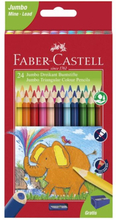 Faber-Castell - Jumbo Triangular colour pencils, wallet of 24