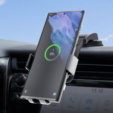For Samsung Galaxy Z Flip4 / 3 C36 Fan Cooling Dual Coil Car Phone Holder Wireless Charger