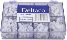 Deltaco Cable Staple In Plastic With Steel Nails 230-pack