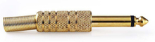 Nedis 6,3mm jack plug mono goud met trekontlasting