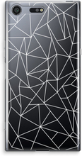 Sony Xperia XZ Premium Transparant Hoesje (Soft) - Geometrische lijnen wit