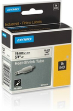 Dymo Tape Rhinopro Heat Shrink 19mm Sort/hvid