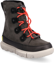 Youth Sorel Explorer Lace Wp Sport Boots Grey Sorel