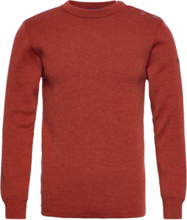 Mariner Sweater "Fouesnant" Strikkegenser M. Rund Krage Oransje Armor Lux*Betinget Tilbud