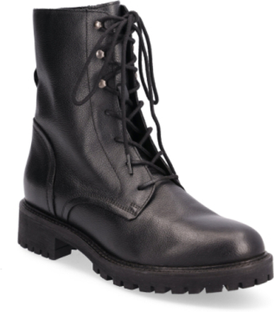 D Hoara E Shoes Boots Ankle Boots Laced Boots Svart GEOX*Betinget Tilbud