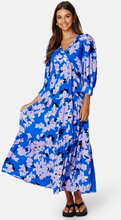 Y.A.S Dala 3/4 Long Dress Dazzling Blue AOP:Da S