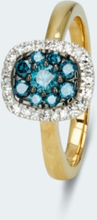 Diamond Collection Ring mit blauen & weißen Diamanten 0,50 ct