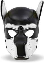 Dog Hood Removable Muzzle White/Black BDSM maske