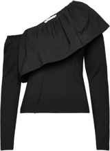 Jiliagz Blouse Tops Blouses Long-sleeved Black Gestuz