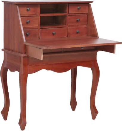 vidaXL Sekretærbord brun 78x42x103 cm heltre mahogni