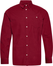 "Corduroy Custom Fit Shirt - Gots/Ve Tops Shirts Casual Burgundy Knowledge Cotton Apparel"