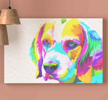 Canvas schilderij honden Aquarel beagle