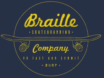 Limited Edition Braille Skate Company Women's T-Shirt - Navy - XL