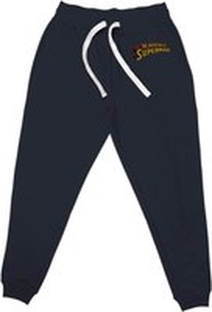 DC Superman Embroidered Unisex Joggers - Navy - XL