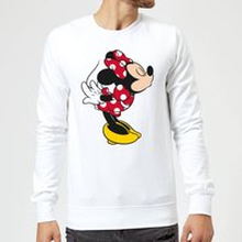 Disney Mickey Mouse Minnie Split Kiss Sweatshirt - White - S