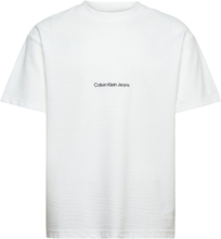 Institutional Modern Ottoman Tee T-shirts Short-sleeved Hvit Calvin Klein Jeans*Betinget Tilbud