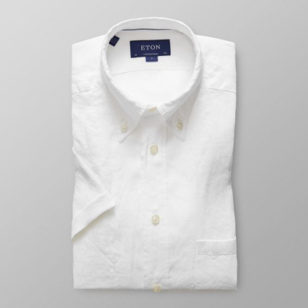 Eton Contemporary fit Vit kortärmad linneskjorta