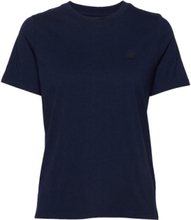 Mia T-Shirt Tops T-shirts & Tops Short-sleeved Navy Double A By Wood Wood