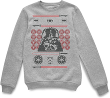 Star Wars Darth Vader Face Knit Grey Christmas Jumper - M