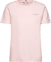 1985 Reg Mini Corp Logo C-Nk Ss T-shirts & Tops Short-sleeved Rosa Tommy Hilfiger*Betinget Tilbud