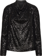 Slsuse Blouse Tops Blouses Long-sleeved Black Soaked In Luxury