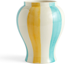 HAY Sobremesa Stripe vase, stor, grønn/gul