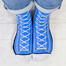 Silly Socks Sneakers, Ljusblå